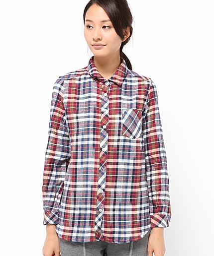 ネルチェックシャツ