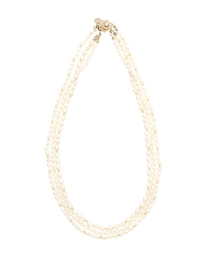 ３連淡水パールネックレス