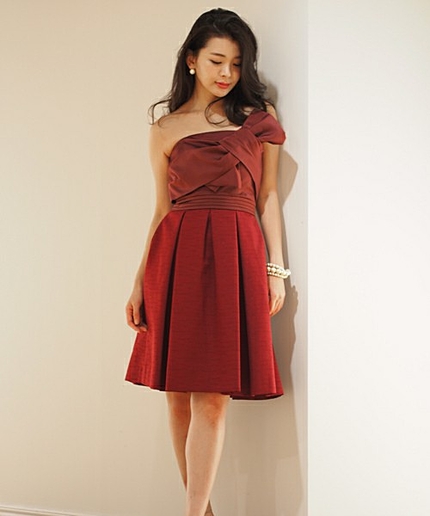 【セットアップ対応商品E】グレースフロントリボンフレアドレス