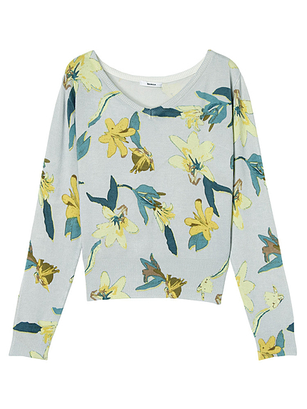 【FEMININE】placidフラワーニット