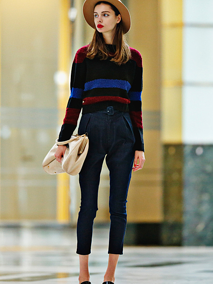 【MODE】マルチボーダーニットプルオーバー