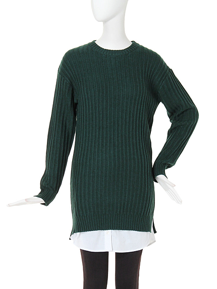 MURUA【CASUAL】ニットレイヤードOP