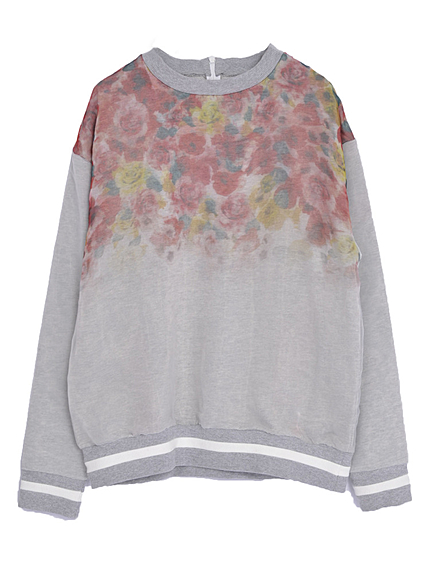 フラワーグラデーショントップス