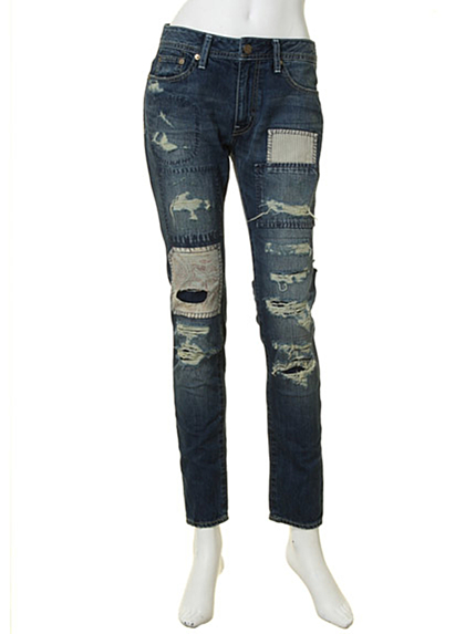 Ungridダメージワッペンデニム