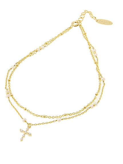 Ungridクリスタルクロスビーズ2連ブレス