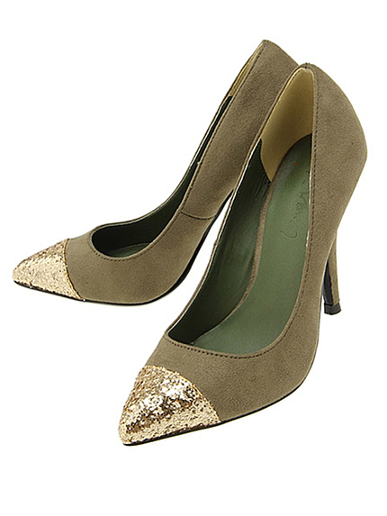 Ungridグリッターコンビパンプス