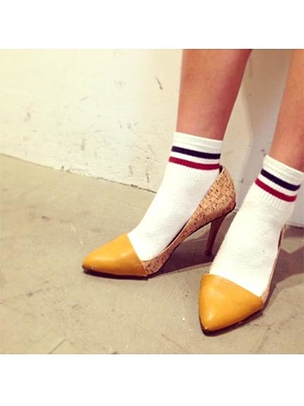 Ungrid【Casual】コルクコンビパンプス