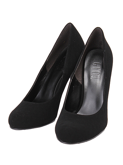 ラウンドストレートヒールパンプス