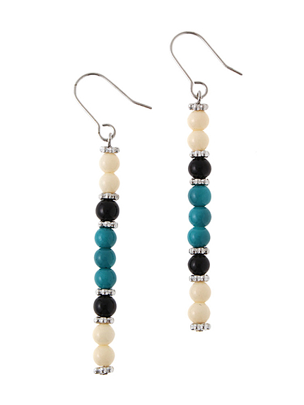 カラービーズラインピアス