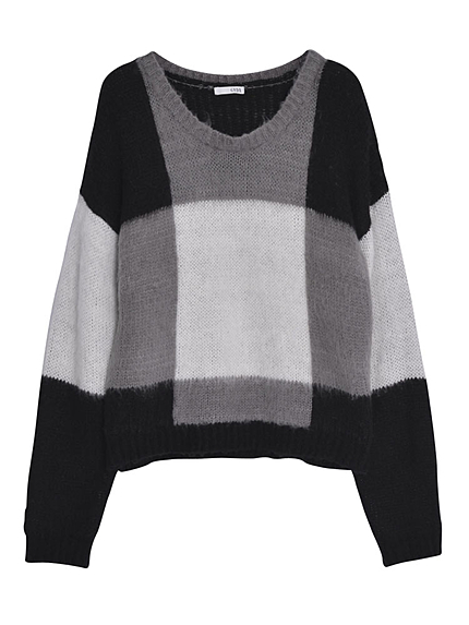 GYDABIGブロックチェックニット