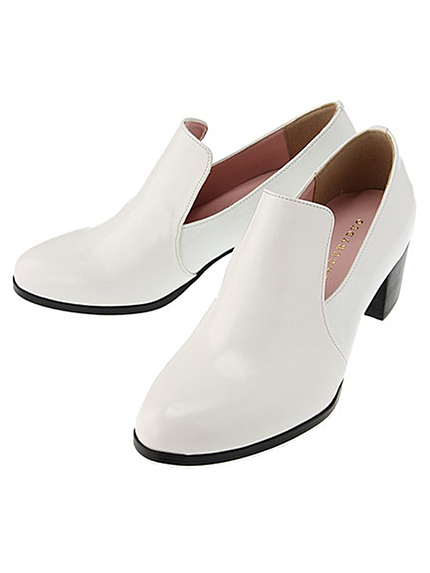 MERCURYDUOエナメルローヒールオペラシューズ