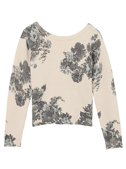 EATME大花柄ニットTOPS