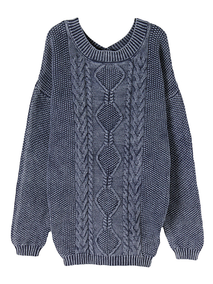 GYDA2WAYケーブルニットチュニック