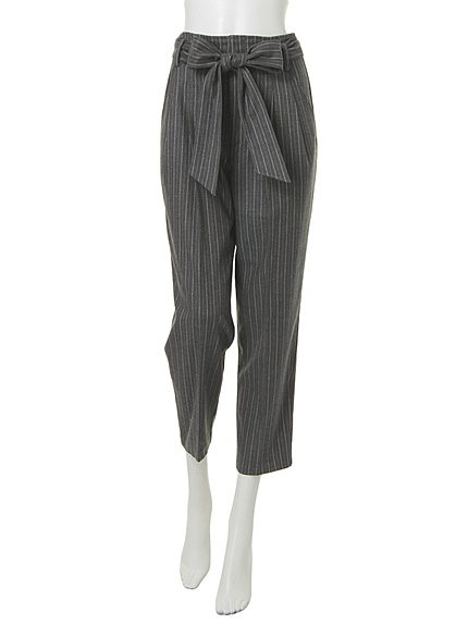 【W】ストライプタックパンツ