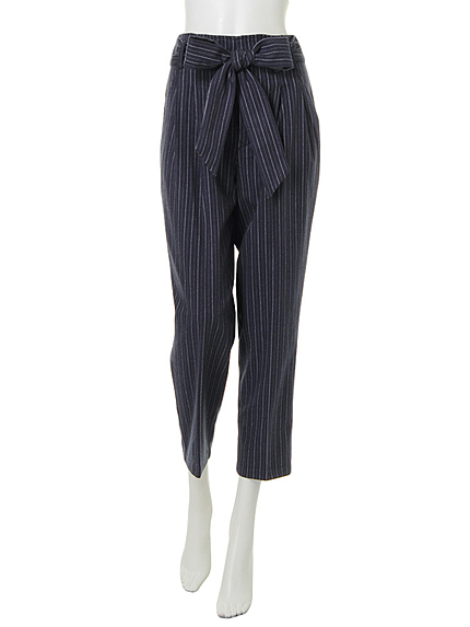 【W】ストライプタックパンツ