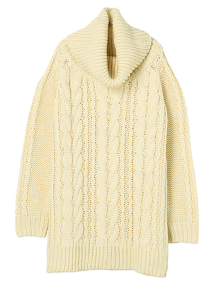 【FLOVE】ボリュームケーブルニットワンピース