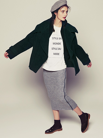 【ELDER】COMPRESS knitタイトマキシスカート