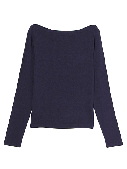 ボートネック ロングTシャツ