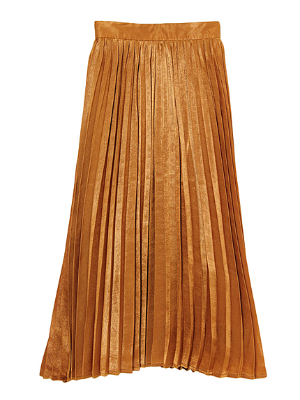 グロスカラープリーツスカート