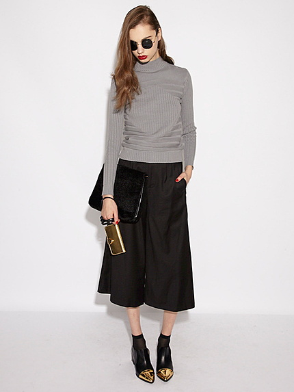 MURUA【CASUAL】RIB切替タートルTOPS