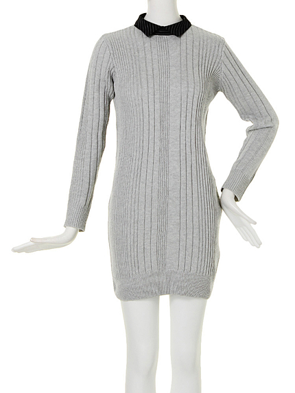 MURUA【CASUAL】衿付きニットOP