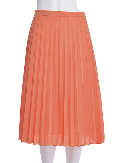 プリーツミディ丈スカート