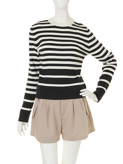 【moi】 border KNIT トップス