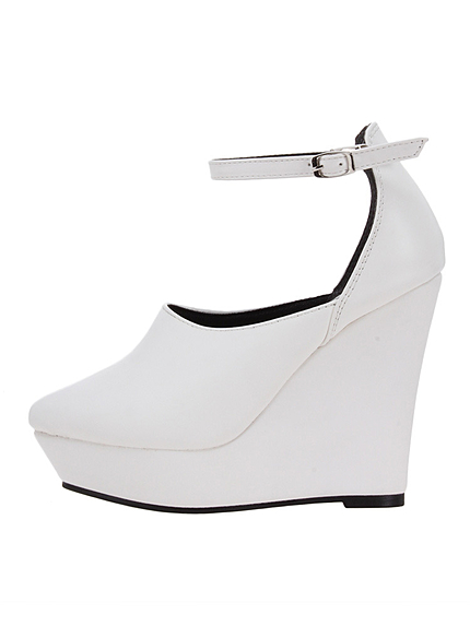 uncle strap wedge pumps