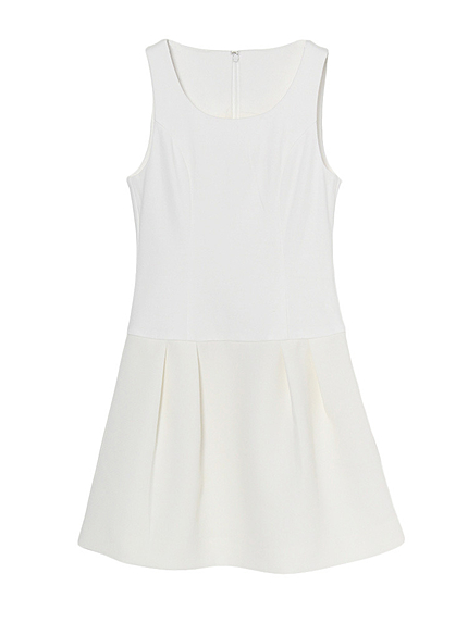 裾フレアドッキングワンピース