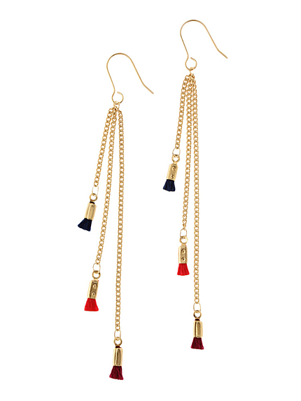 カラフルタッセルフリンジピアス