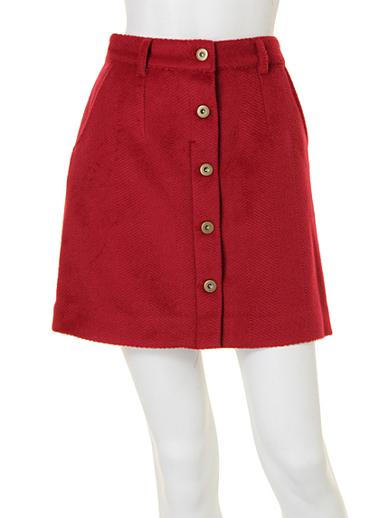 【BIJ】 ヘリンボンスクエアーミニスカート