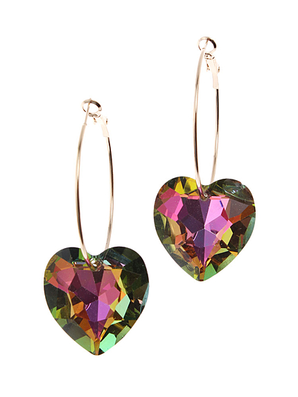 オーロラハートピアス