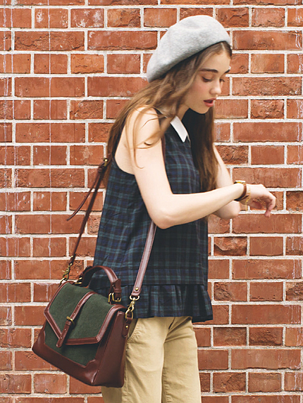 Ungrid【Casual】フェイクレザーコンビBAG