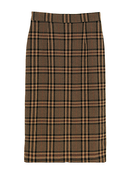 【LADY】ニットソーチェックスカート