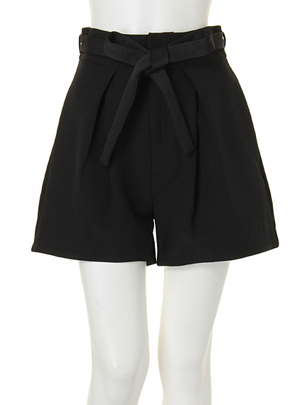 LAGUNAMOON【CHIC】タックウエストリボンショートパンツ