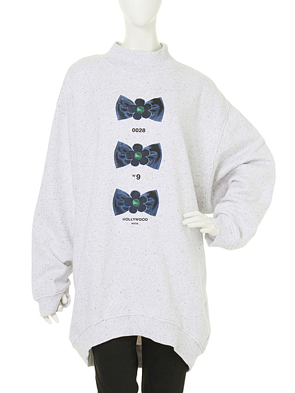 choosy chuOLLYWOOD MADE】RIBBON BOTTLE NECK SWEATER