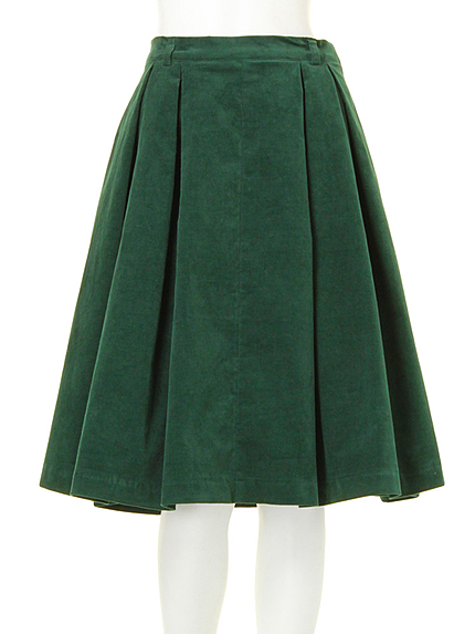 【LADY】コーデュロイミディフレアスカート