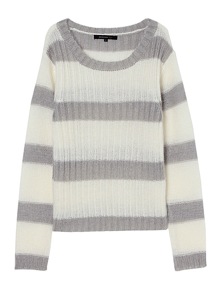 【BIJ】 シャギーボーダーニット