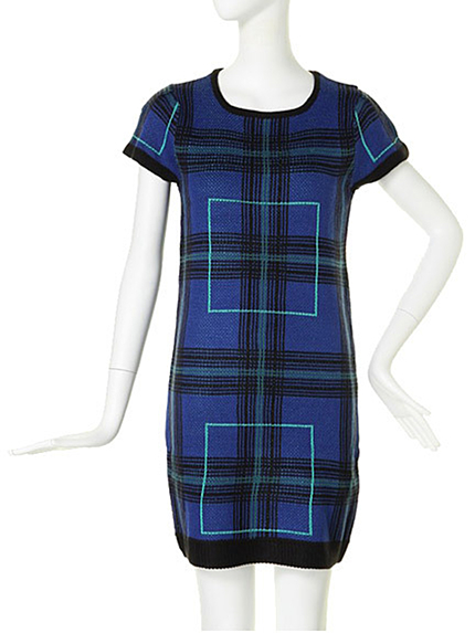 MURUAインスクエアチェックニットOP