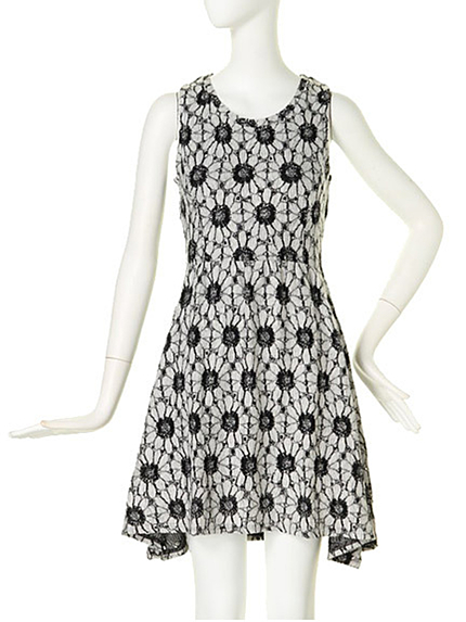 MURUABig FlowerレースフレアOP