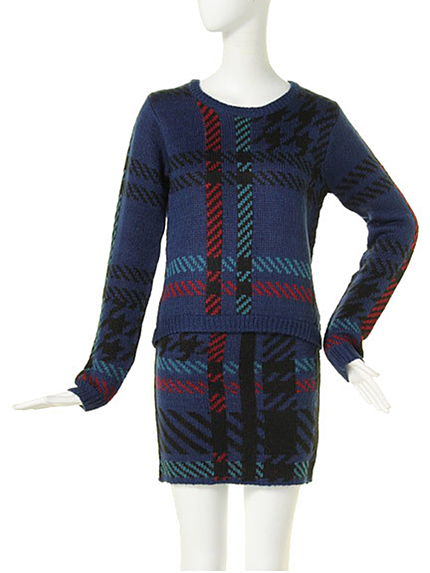 MURUAマルチチェックニット