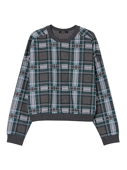 【CASUAL】チェックスウェットプルオーバー