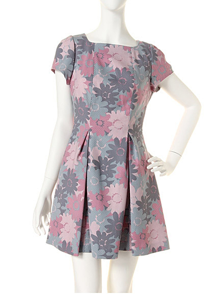 dazzlin【dazzlin】花柄プリント5分袖ワンピース