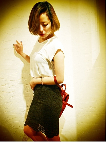 dazzlin【moi】テンセルキュプラシンプルTシャツ