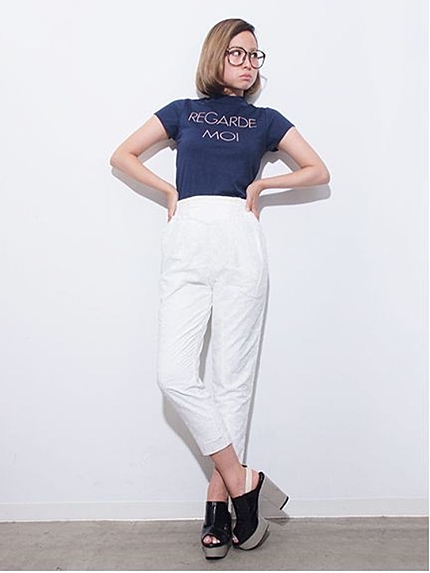 dazzlin【dazzlin】ハイウエストレースゆるパンツ