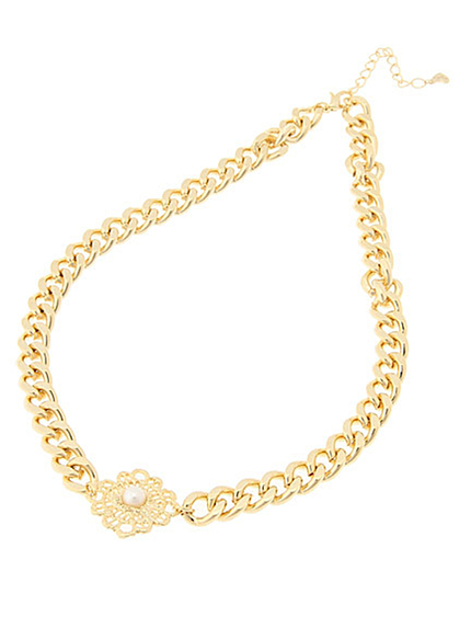 dazzlin【goods】フラワーTOPチェーンチョーカー