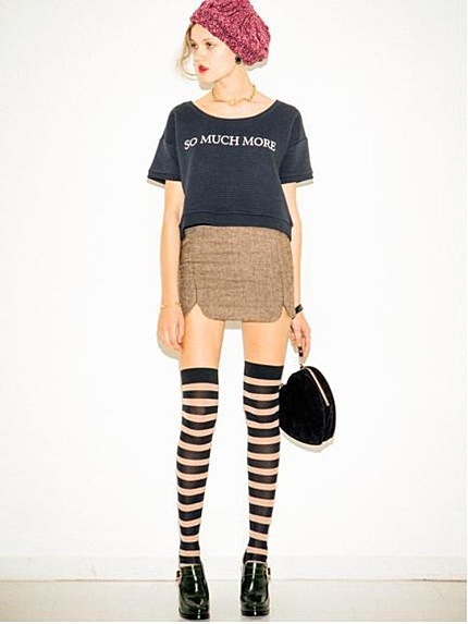 dazzlin【goods】マルチボーダーニーハイソックス