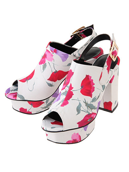 dazzlin【goods】花柄オープントゥサボサンダル