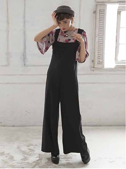 dazzlin【dazzlin】フレアパンツオールインワン