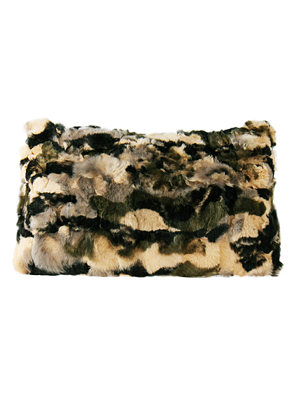 RUNWAY channel【CASSELINI】 【GALERIE DES BAINS】FUR CUSHION minisize G.BG
